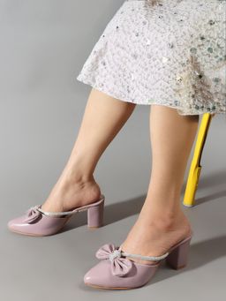 CHINRAAG - Women Pink Synthetic Mules