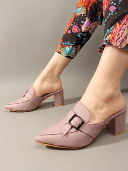 CHINRAAG - Women Pink Synthetic Mules