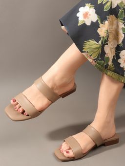 CHINRAAG - Women Beige Synthetic Flats