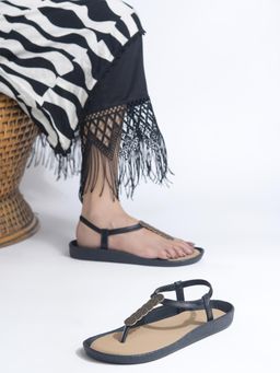 SHUZ TOUCH - Black Slingback Comfort sandals