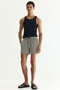 H&M - Men Black Seersucker Swim Shorts