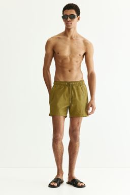 H&M - Men Yellow Seersucker Swim Shorts