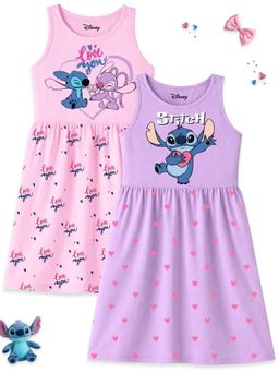 Kuchipoo - Multi-Color Character Round Neck Dresses (Pack of 3)