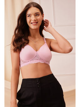 Clovia - Non-Wired Full Coverage Lightly Padded Spacer Cup T-Shirt Bra - Cotton Rich
