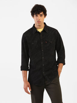 Levi's - Men Black Grey Slim Fit Casual Shirt