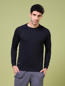 Technosport - Men Polyester Self Design Round Neck Slim Fit T-Shirt