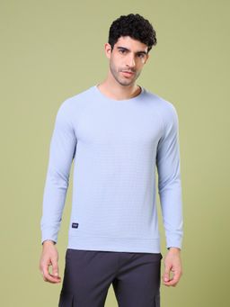 Technosport - Men Polyester Self Design Round Neck Slim Fit T-Shirt