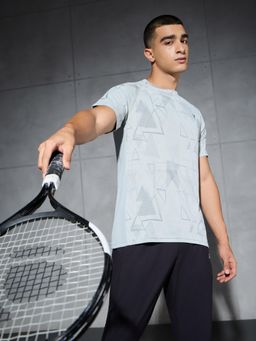 Technosport - Men Polyester Printed Round Neck Slim Fit T-Shirt