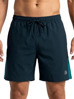 Bonjour - Men's Navy Blue Regular Fit Activewear Sports Shorts