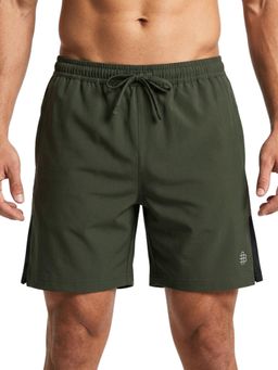 Bonjour - Men's Olive Regular Fit Activewear Sports Shorts