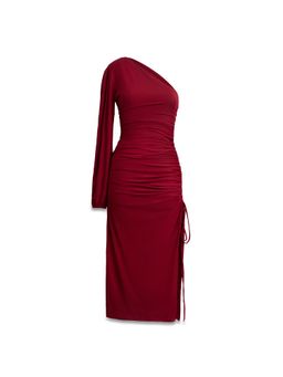 LABEL FROW - Maroon Jane Midi Dress