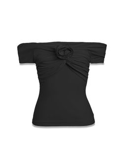 LABEL FROW - Black Texas Top