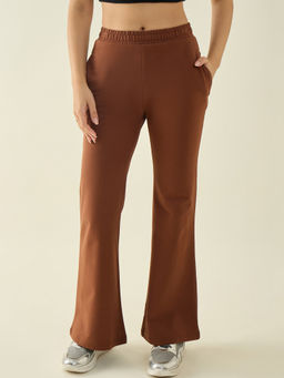 98 Degree North - Rust Pure Cotton High Waist Flared Trouser