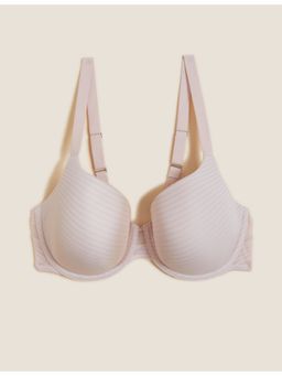 Marks & Spencer - Shape Define Striped Wired T-shirt Bra - Pink