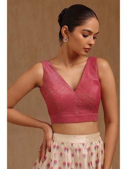 Soch - Pink Spandex Solid Sleeveless Blouse