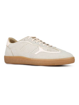 Inc.5 - Women Beige Casual Wear Solid Round Sneakers