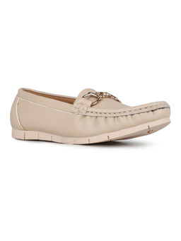 Inc.5 - Women Beige Casual Solid Pattern Round Loafers
