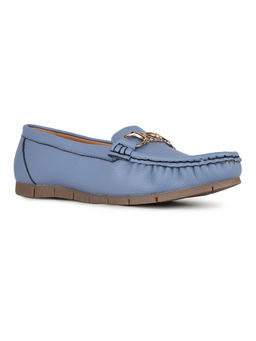 Inc.5 - Women Blue Casual Solid Round Loafers
