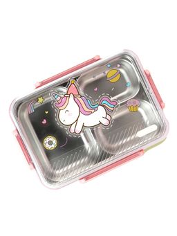 Little Surprise Box - Pink Party Hat Unicorn Big Size Stainless Steel Kids Lunch Box