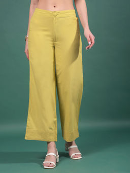 CRIMSOUNE CLUB - Women Olive Wide-Leg Trouser