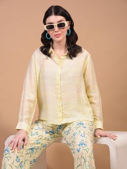 CRIMSOUNE CLUB - Womens Yellow Horizontal Shirt