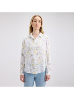 Pepe Jeans - Women Yellow Floral Print Full Sleeve Shirt