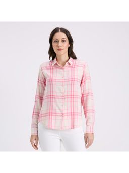 Pepe Jeans - Women Fuchsia Checks Full Sleeve Shirt