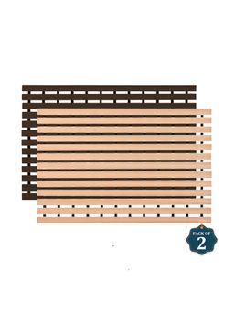 Kuber Industries - Mat For Bathroom With Rubber Base 60X40 Cm Stripe- Beige & Brown