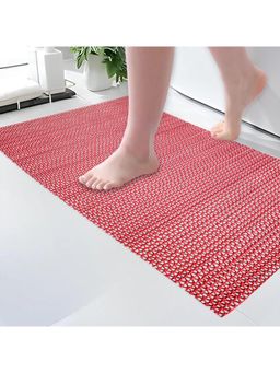 Kuber Industries - 2X4 Ft Pvc Rubber Multipurpose Bathing & Swimming Pool Mat Red