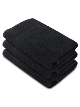 Kuber Industries - Premium Design Soft Cotton Bath Towel (Black)