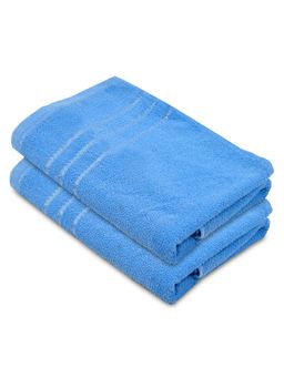 Kuber Industries - Premium Design Soft Cotton Bath Towel (Blue)