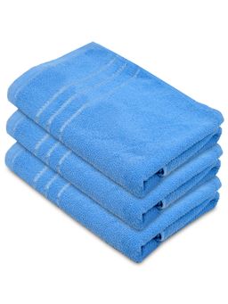 Kuber Industries - Premium Design Soft Cotton Bath Towel (Blue)