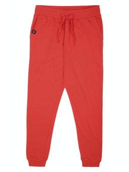 Allen Solly Junior - Boys Red Regular Fit Solid Jogger Pants Red