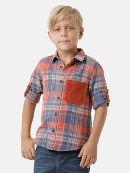 Kate & Oscar - Boy's Checked Shirt With Contrast Pocket