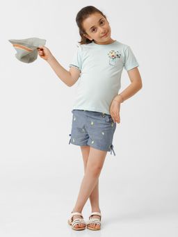 Kate & Oscar - Girls Embroidered Shorts
