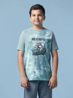 Technosport - Boy'S Printed Slim Fit Sports T-Shirt With Technolite - Green