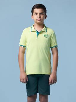 Technosport - Boy'S Solid Regular Fit Sports Polo T-Shirt With Technodry - Yellow