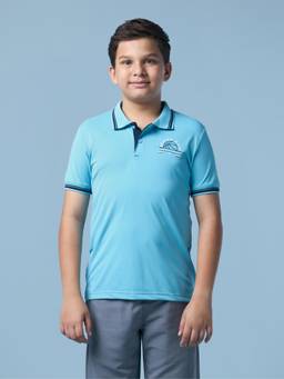 Technosport - Boy'S Solid Regular Fit Sports Polo T-Shirt With Technodry - Blue
