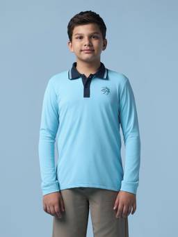 Technosport - Boy'S Solid Regular Fit Sports Polo T-Shirt With Technodry - Blue