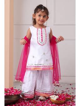 Foreverkidz - Masakali Sharara With Kurta & Dupatta