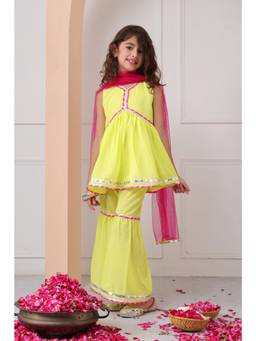 Foreverkidz - Mayuri Sharara With Kurta & Dupatta