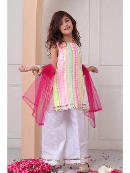 Foreverkidz - Nargis Farsi Kurta With Pant & Dupatta