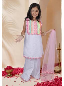 Foreverkidz - Rangoli Kurta With Pant & Dupatta