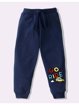 KAVEE - Full Length Go Ride Printed Lounge Joggers - Navy Blue