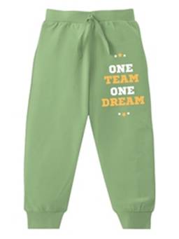 KAVEE - Pure Cotton Terry Biowashed Team Printed Joggers - Green