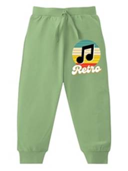 KAVEE - Pure Cotton Knit Retro Printed Biowashed Lounge Joggers - Green
