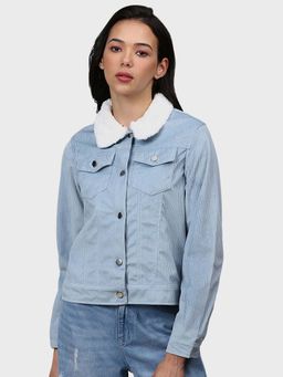 Campus Sutra - Blue Solid Jacket