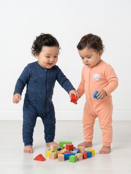 Nautinati - Kids’ Cotton Pack of 2 All-over Dream Printed Sleepsuits with Snap Buttons