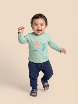 Nautinati - Boys' Cotton Sea Animal Printed T-shirt and Joggers Co-ord Set