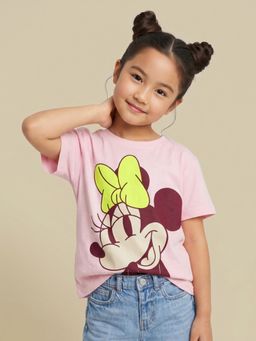 Nautinati - Girls' Cotton Disney Minnie Mouse Oversized T-shirt